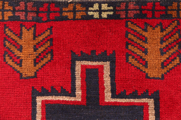 Red Baluchi 2' x 8' - No. 54844 - ALRUG Rug Store