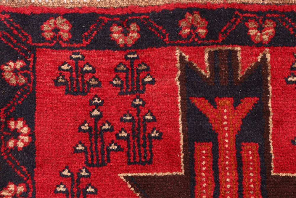 Red Baluchi 2' 6 x 8' - No. 54846 - ALRUG Rug Store