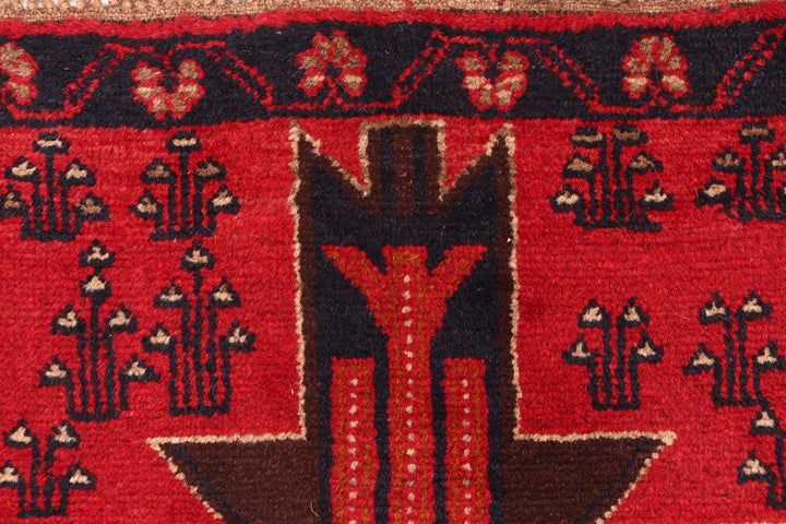 Red Baluchi 2' 6 x 8' - No. 54846 - ALRUG Rug Store