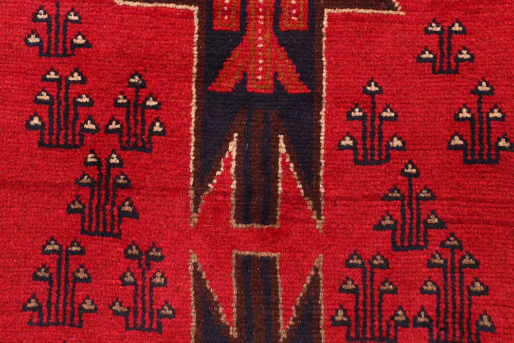 Red Baluchi 2' 6 x 8' - No. 54846 - ALRUG Rug Store