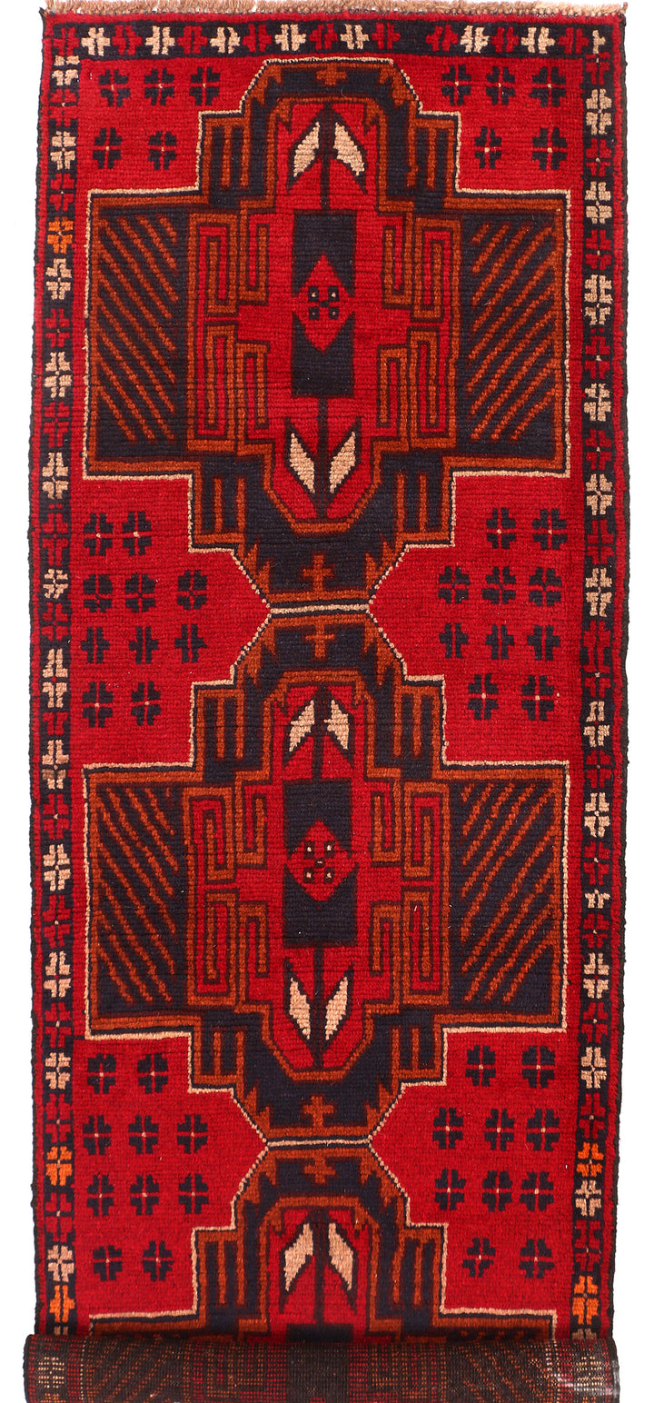 Firebrick Baluchi 2' 6 x 7' 9 - No. 54847 - ALRUG Rug Store