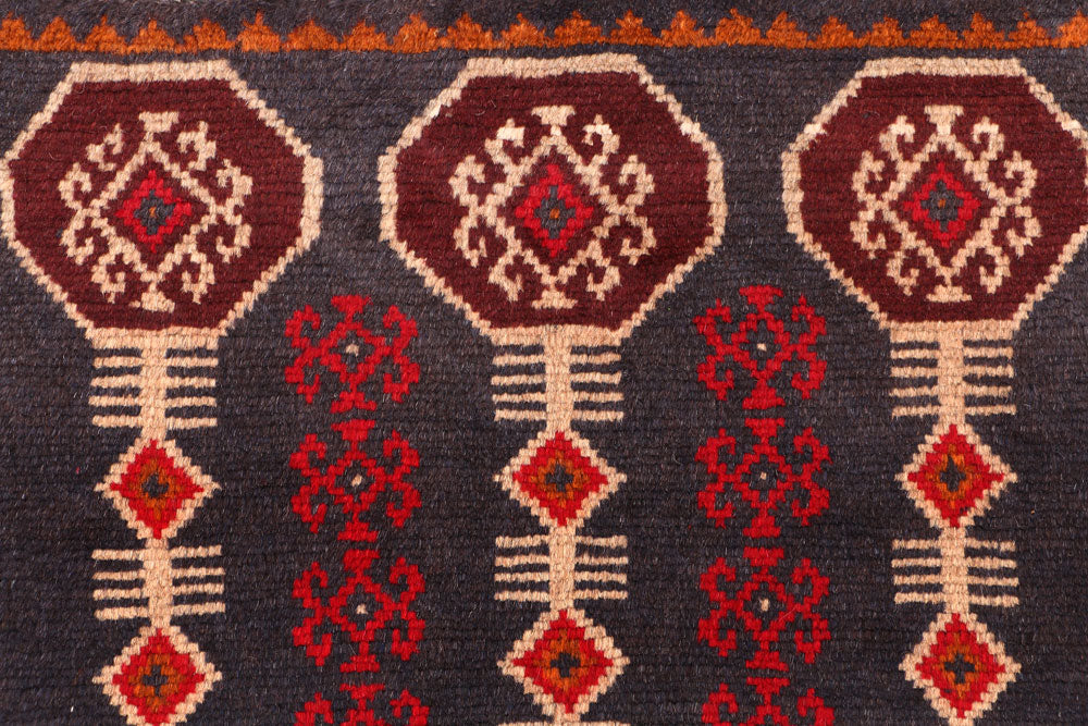 Midnight Blue Baluchi 2' 7 x 3' 11 - No. 54873 - ALRUG Rug Store