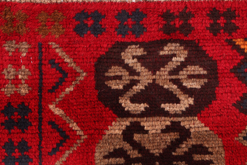 Firebrick Baluchi 2' 8 x 3' 10 - No. 54896 - ALRUG Rug Store