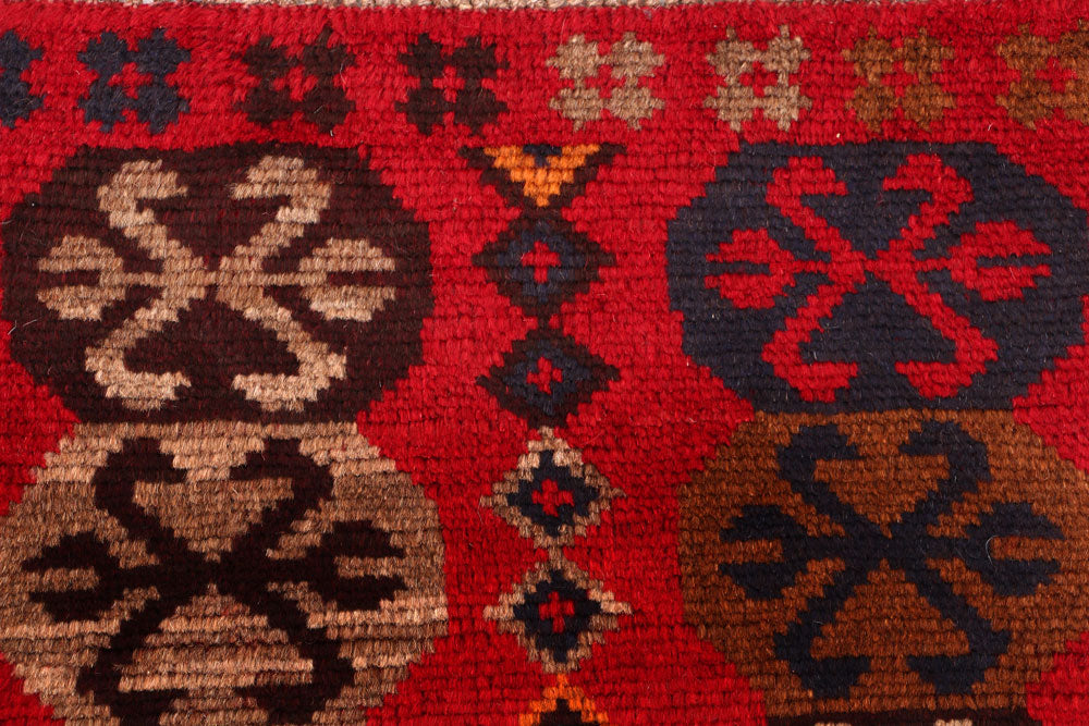 Firebrick Baluchi 2' 8 x 3' 10 - No. 54896 - ALRUG Rug Store