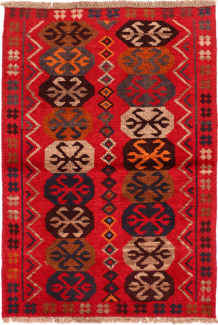 Firebrick Baluchi 2' 8 x 3' 10 - No. 54896 - ALRUG Rug Store