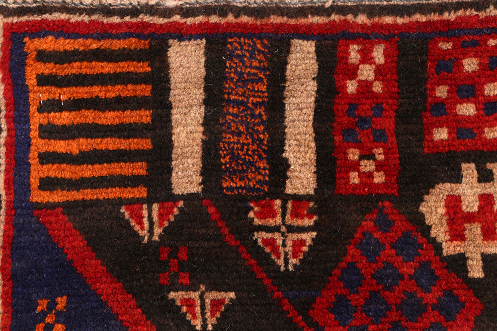 Multi Colored Baluchi 2' 9 x 4' 2 - No. 54932 - ALRUG Rug Store