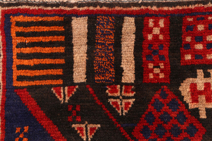 Multi Colored Baluchi 2' 9 x 4' 2 - No. 54932 - ALRUG Rug Store