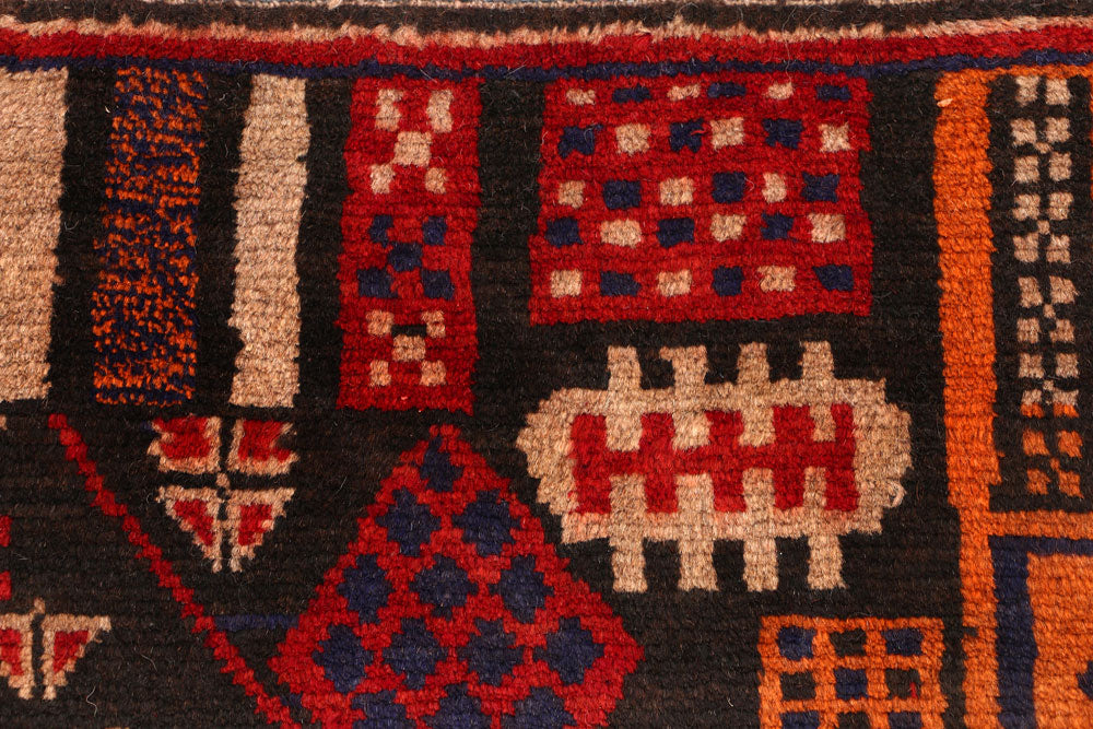 Multi Colored Baluchi 2' 9 x 4' 2 - No. 54932 - ALRUG Rug Store