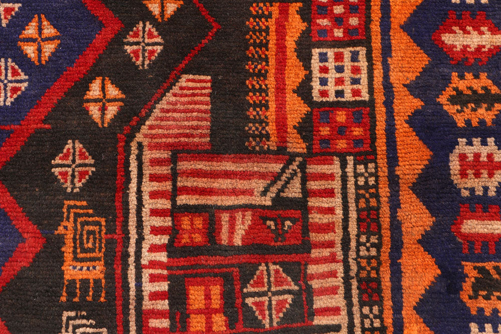 Multi Colored Baluchi 2' 9 x 4' 2 - No. 54932 - ALRUG Rug Store