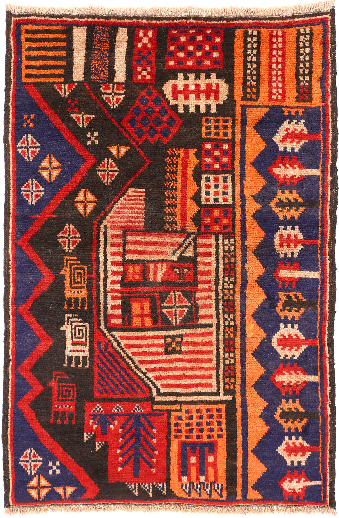 Multi Colored Baluchi 2' 9 x 4' 2 - No. 54932 - ALRUG Rug Store