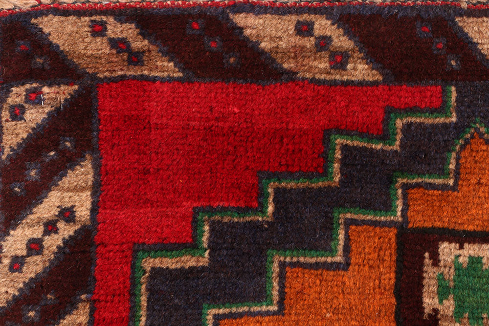 Firebrick Baluchi 2' 7 x 3' 9 - No. 54934 - ALRUG Rug Store