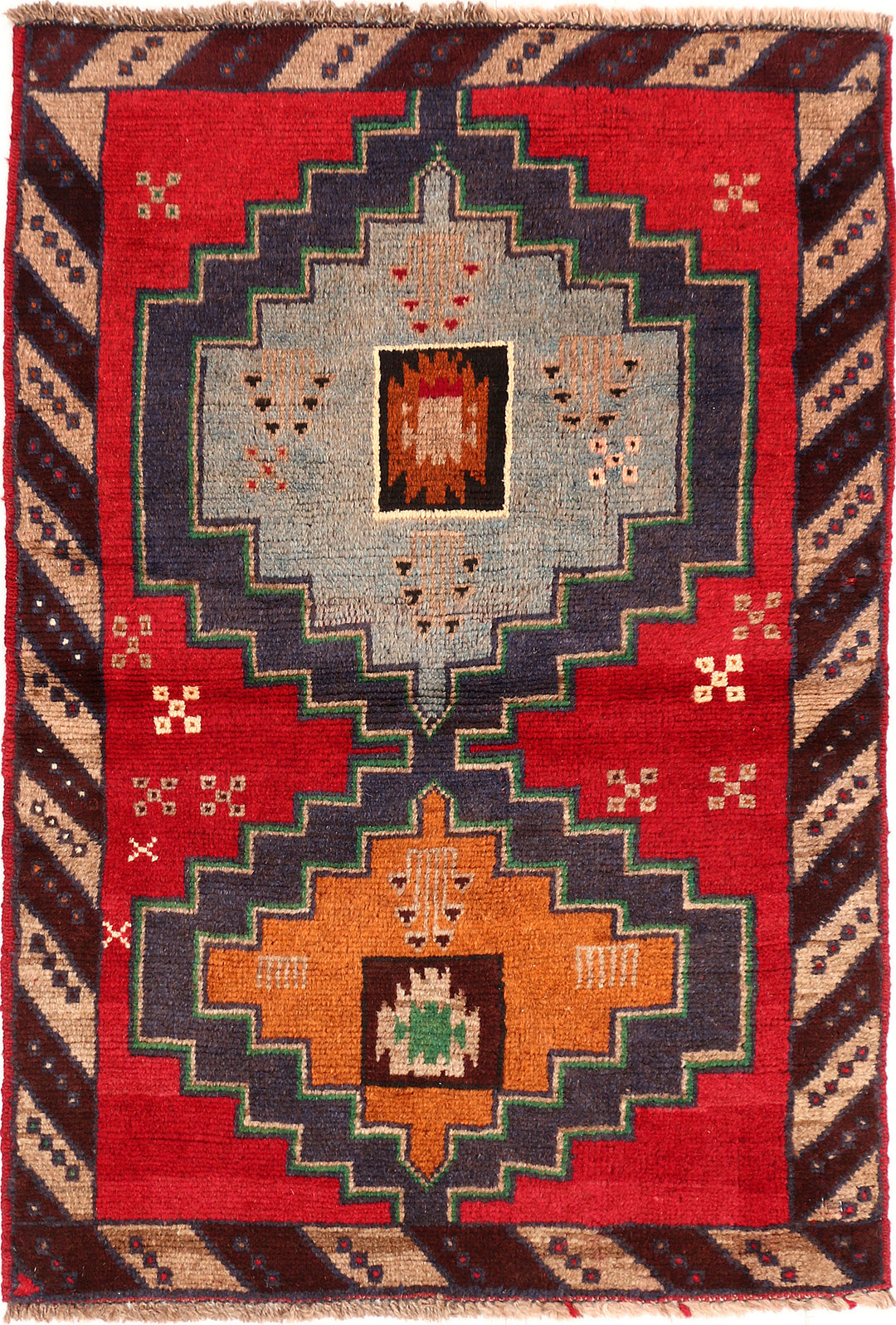 Firebrick Baluchi 2' 7 x 3' 9 - No. 54934 - ALRUG Rug Store