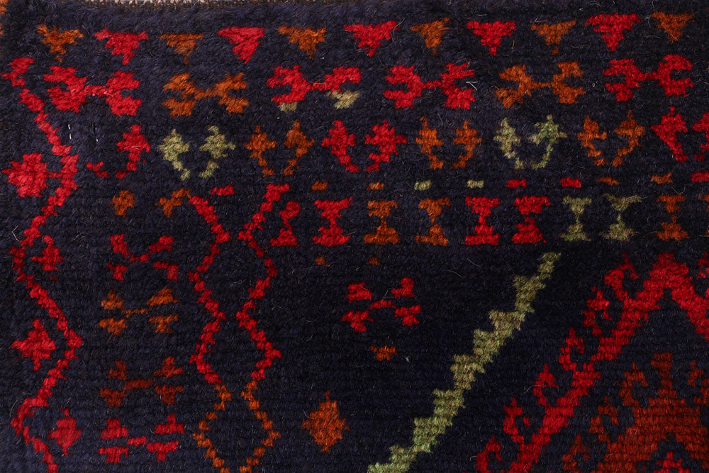 Midnight Blue Baluchi 2' 8 x 3' 9 - No. 54974 - ALRUG Rug Store