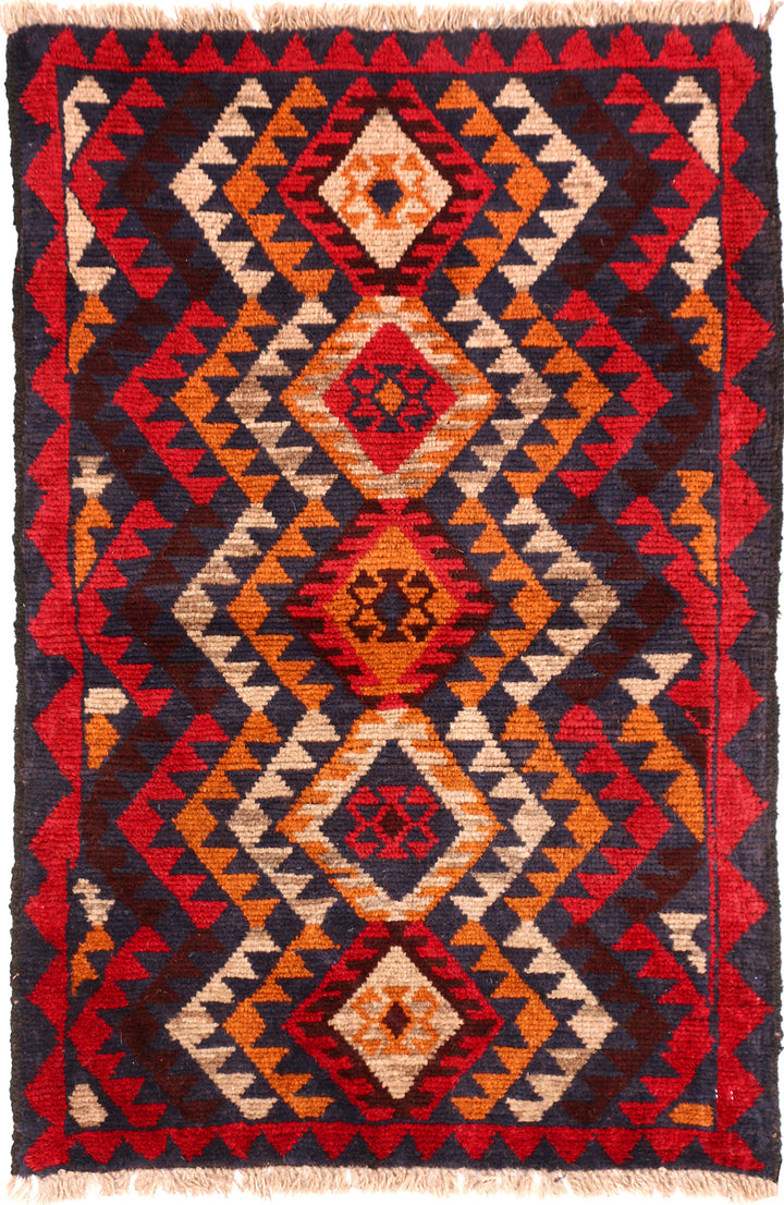 Multi Colored Baluchi 2' 9 x 4' - No. 54976 - ALRUG Rug Store