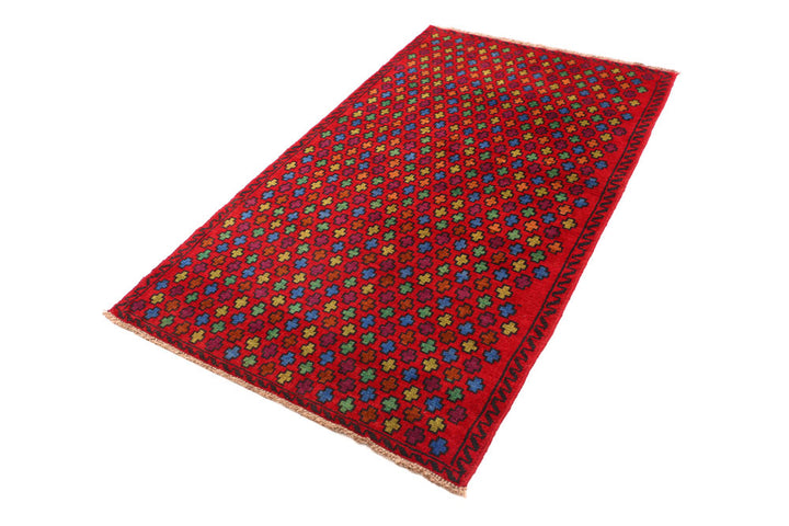 Firebrick Baluchi 3' 8 x 6' 4 - No. 54991 - ALRUG Rug Store