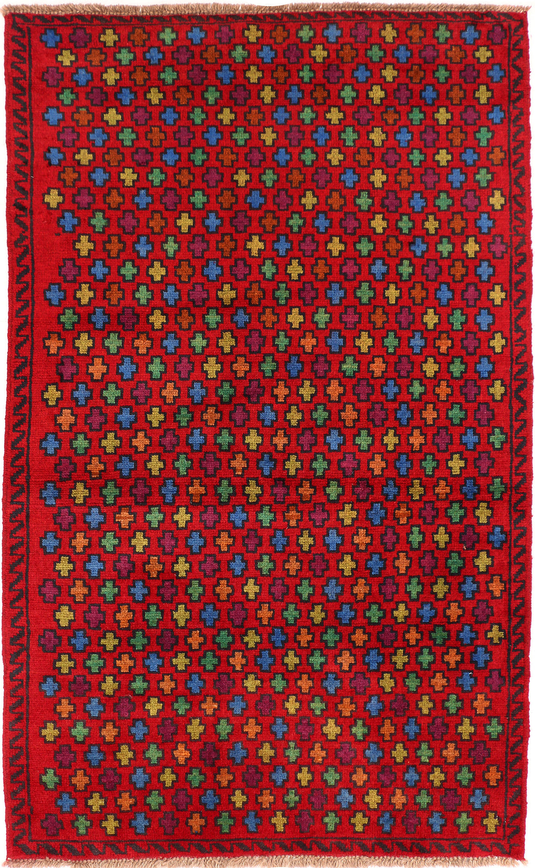 Firebrick Baluchi 3' 8 x 6' 4 - No. 54991 - ALRUG Rug Store