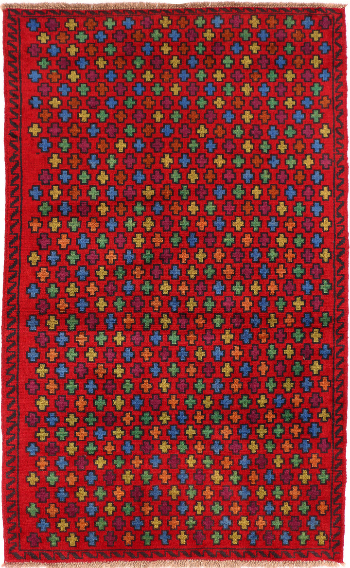 Firebrick Baluchi 3' 8 x 6' 4 - No. 54991 - ALRUG Rug Store