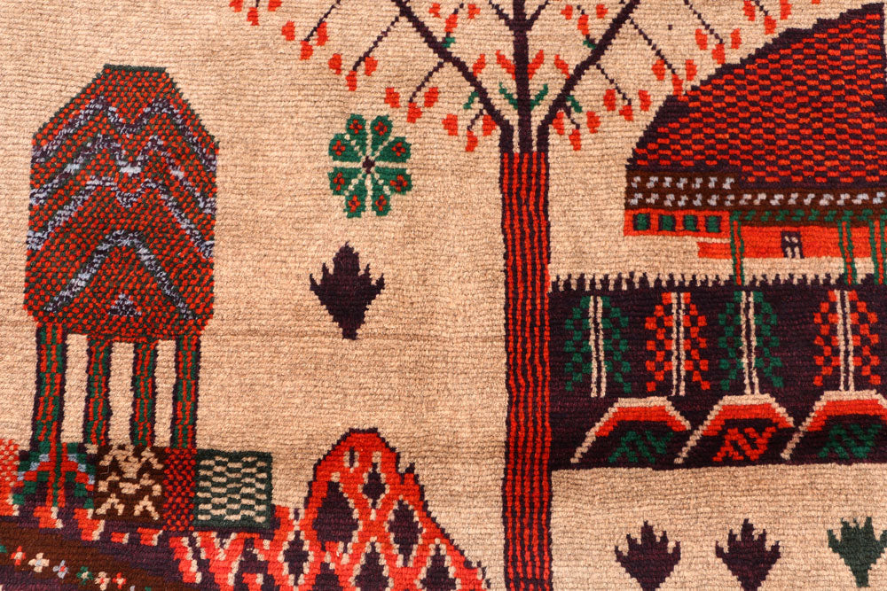 Wheat Baluchi 3' 10 x 5' 5 - No. 55000 - ALRUG Rug Store