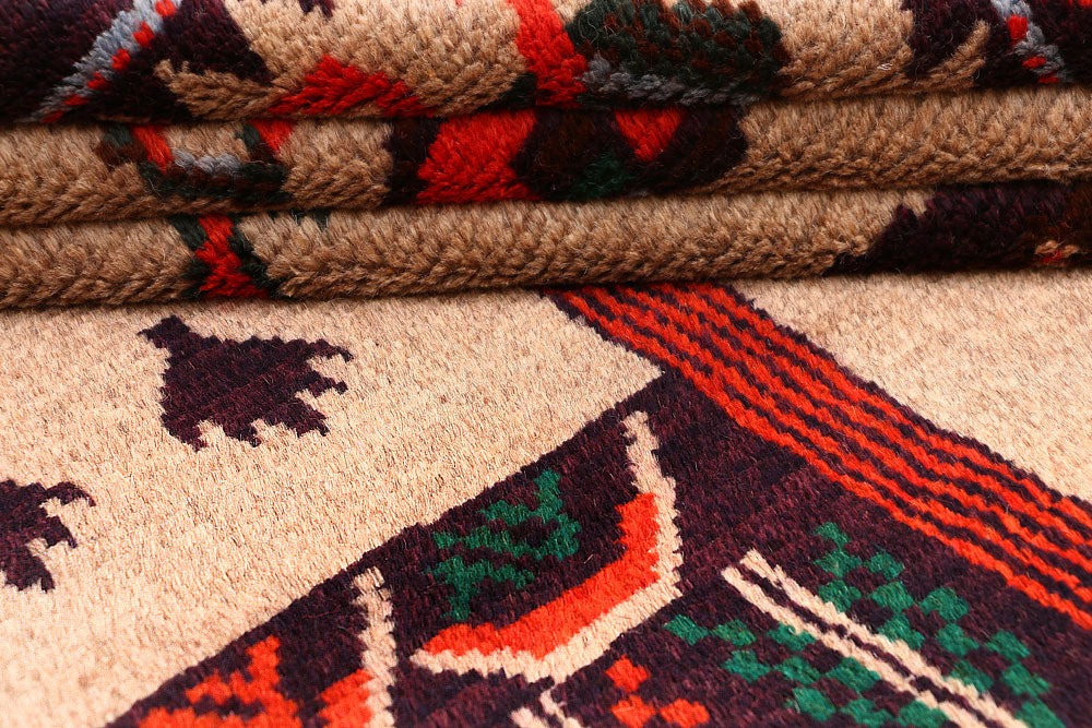 Wheat Baluchi 3' 10 x 5' 5 - No. 55000 - ALRUG Rug Store