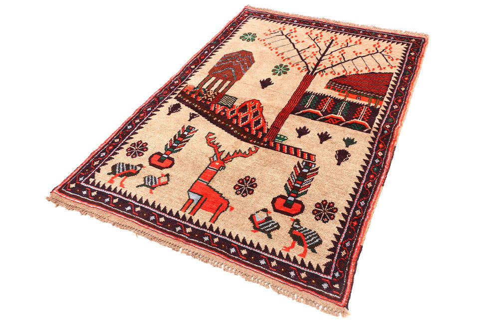 Wheat Baluchi 3' 10 x 5' 5 - No. 55000 - ALRUG Rug Store