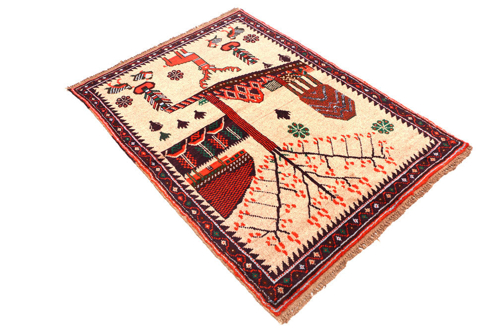 Wheat Baluchi 3' 10 x 5' 5 - No. 55000 - ALRUG Rug Store