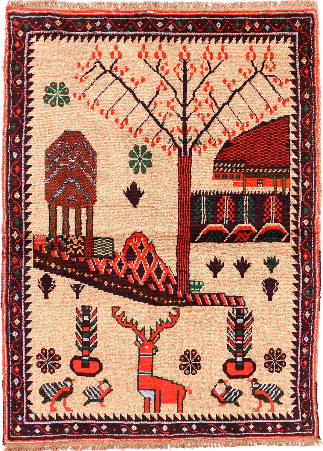 Wheat Baluchi 3' 10 x 5' 5 - No. 55000 - ALRUG Rug Store