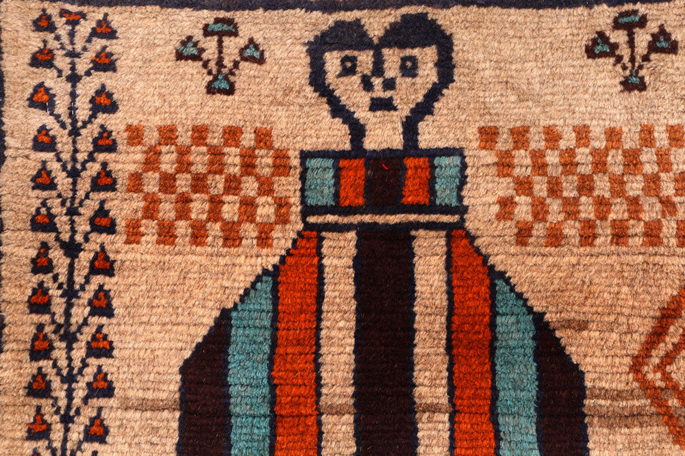 Wheat Baluchi 4' 2 x 5' 9 - No. 55009 - ALRUG Rug Store