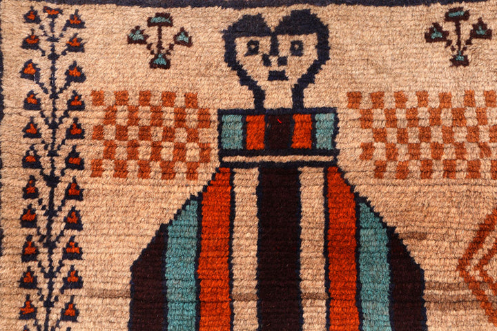 Wheat Baluchi 4' 2 x 5' 9 - No. 55009 - ALRUG Rug Store