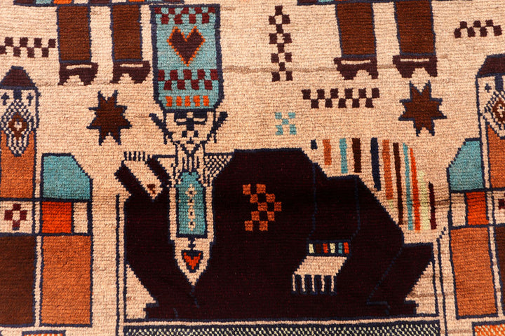 Wheat Baluchi 4' 2 x 5' 9 - No. 55009 - ALRUG Rug Store