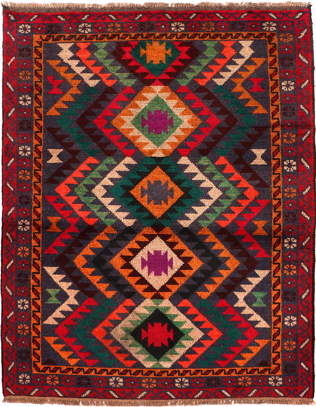 Multi Colored Baluchi 3' 10 x 5' 6 - No. 55011 - ALRUG Rug Store
