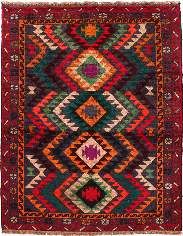Multi Colored Baluchi 3' 10 x 5' 6 - No. 55011 - ALRUG Rug Store