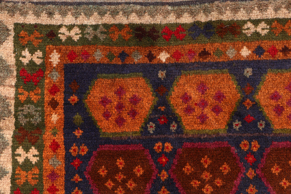 Multi Colored Baluchi 4' x 5' 9 - No. 55014 - ALRUG Rug Store