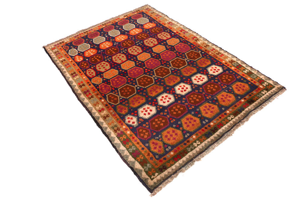 Multi Colored Baluchi 4' x 5' 9 - No. 55014 - ALRUG Rug Store