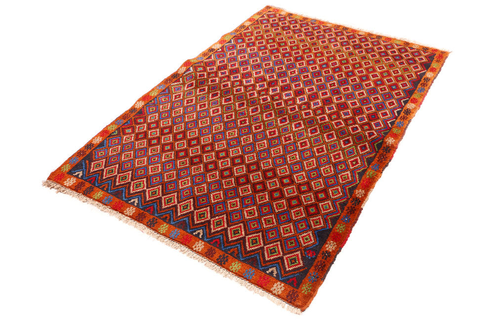 Multi Colored Baluchi 4' x 5' 7 - No. 55025 - ALRUG Rug Store
