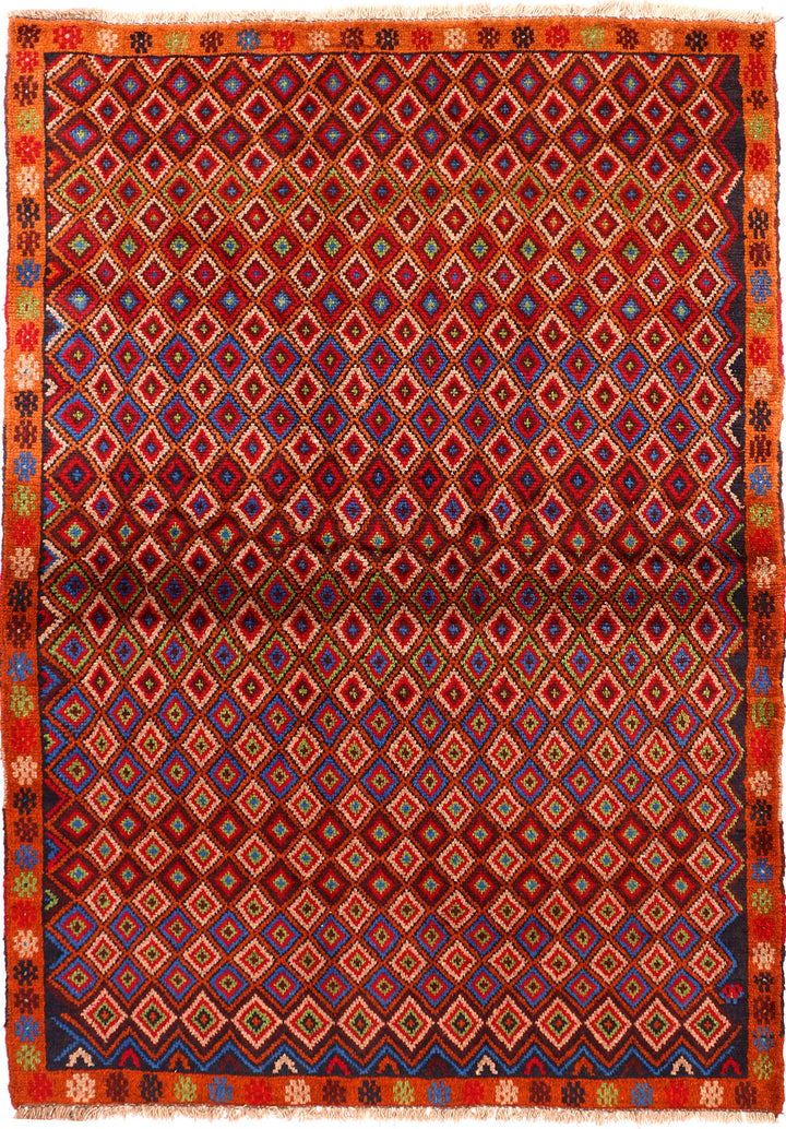 Multi Colored Baluchi 4' x 5' 7 - No. 55025 - ALRUG Rug Store