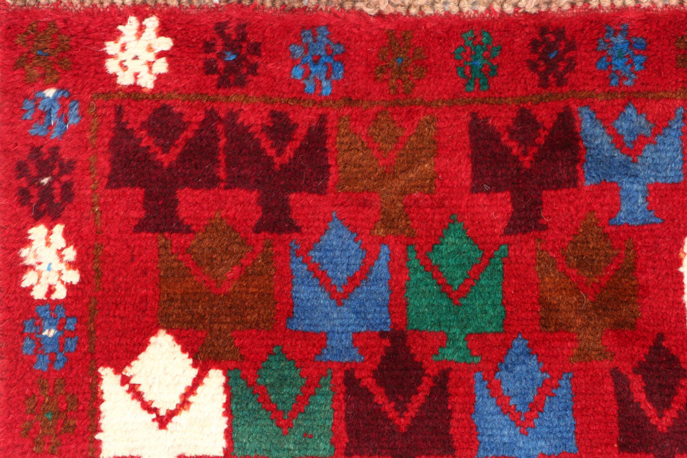 Firebrick Baluchi 3' 2 x 5' 2 - No. 55070 - ALRUG Rug Store