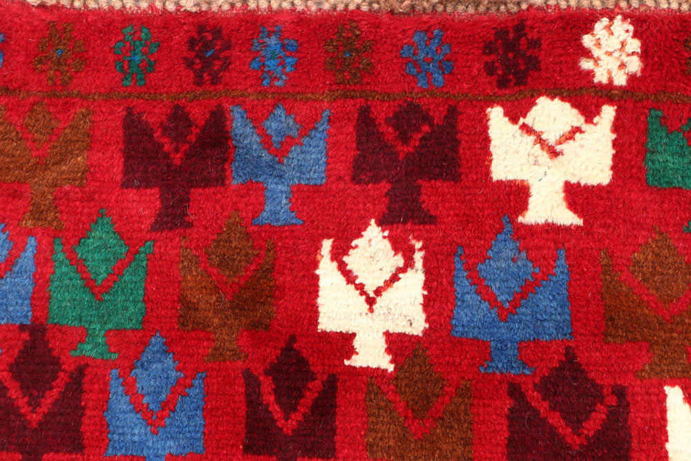 Firebrick Baluchi 3' 2 x 5' 2 - No. 55070 - ALRUG Rug Store