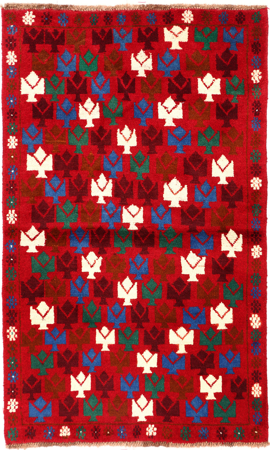 Firebrick Baluchi 3' 2 x 5' 2 - No. 55070 - ALRUG Rug Store