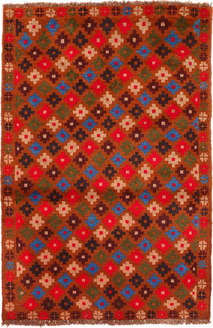 Saddle Brown Baluchi 3' 3 x 4' 10 - No. 55072 - ALRUG Rug Store