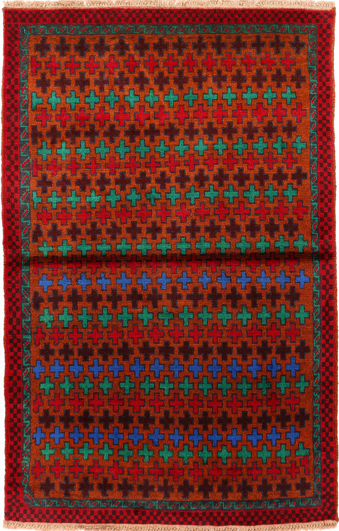 Saddle Brown Baluchi 3' 4 x 5' 3 - No. 55074 - ALRUG Rug Store