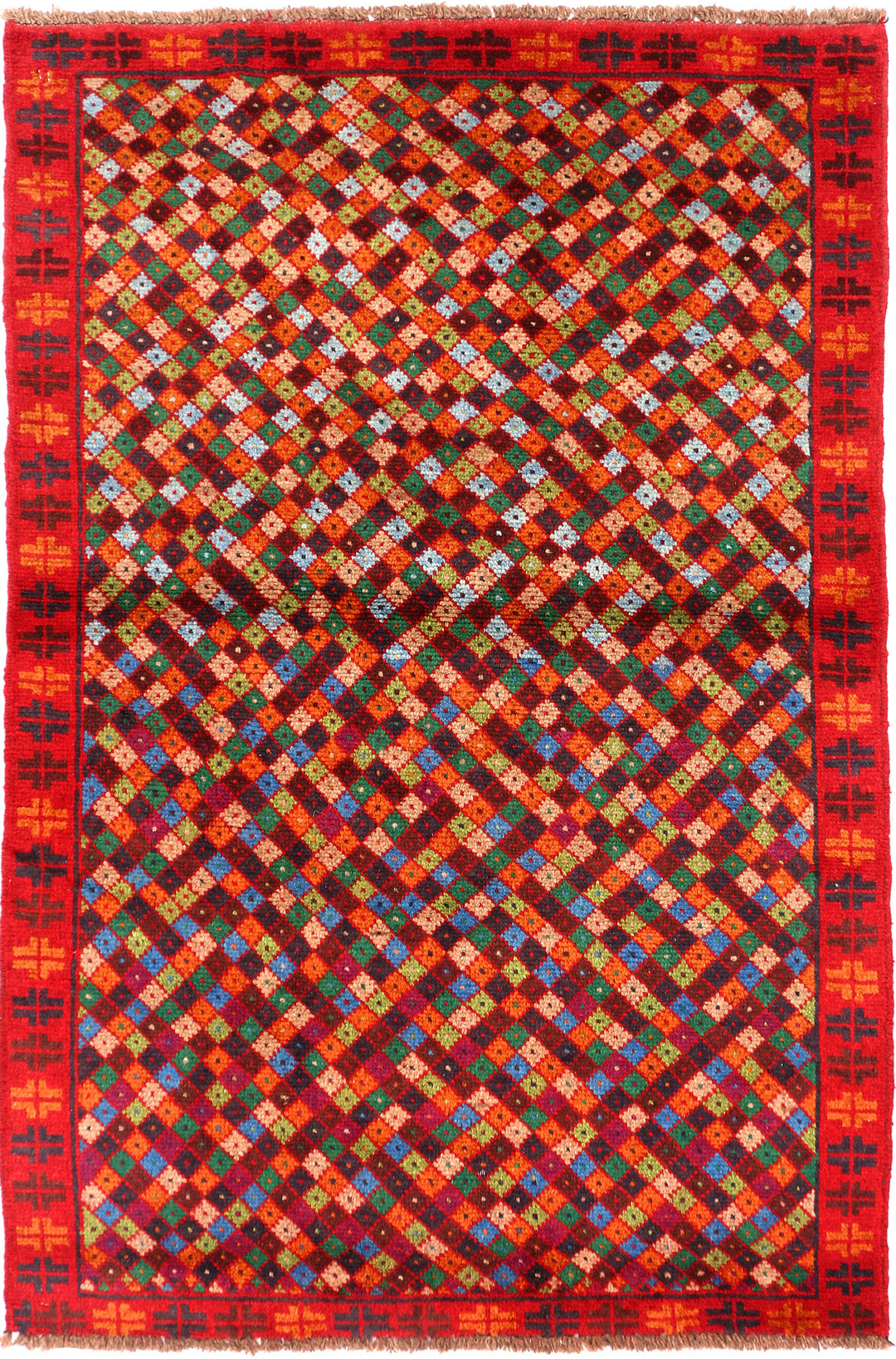 Multi Colored Baluchi 3' 3 x 4' 9 - No. 55076 - ALRUG Rug Store