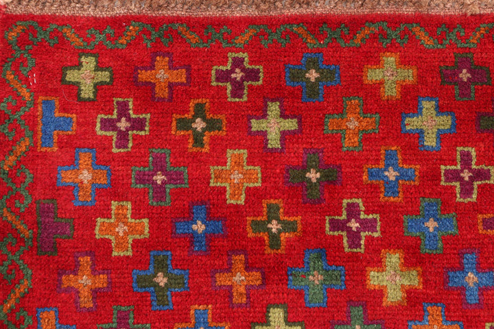 Firebrick Baluchi 3' 4 x 4' 9 - No. 55078 - ALRUG Rug Store