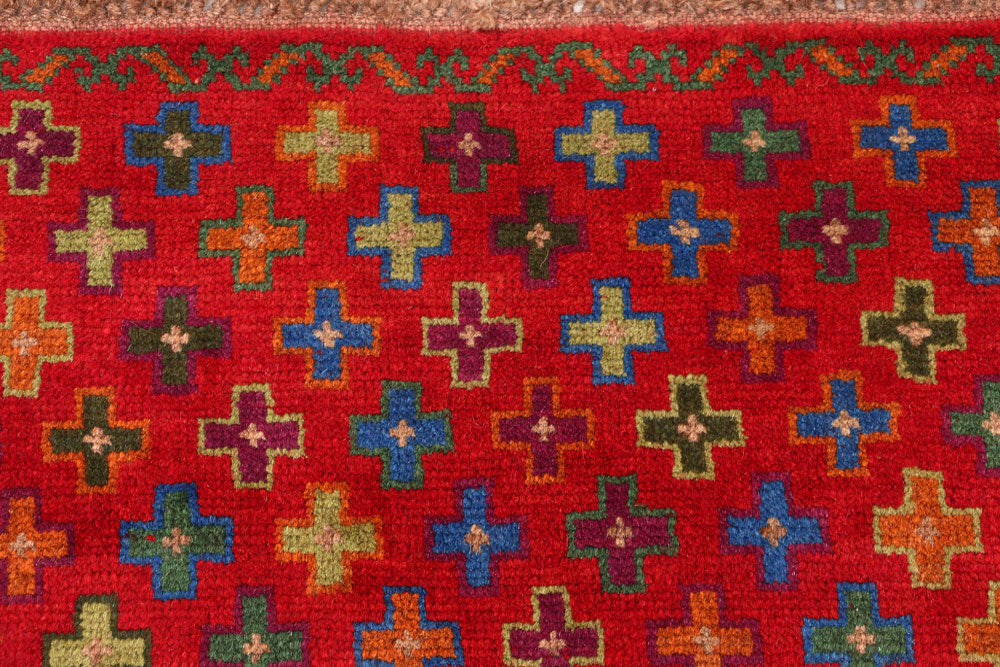 Firebrick Baluchi 3' 4 x 4' 9 - No. 55078 - ALRUG Rug Store