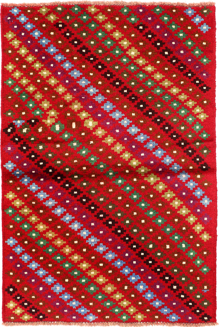 Firebrick Baluchi 3' 2 x 4' 9 - No. 55079 - ALRUG Rug Store