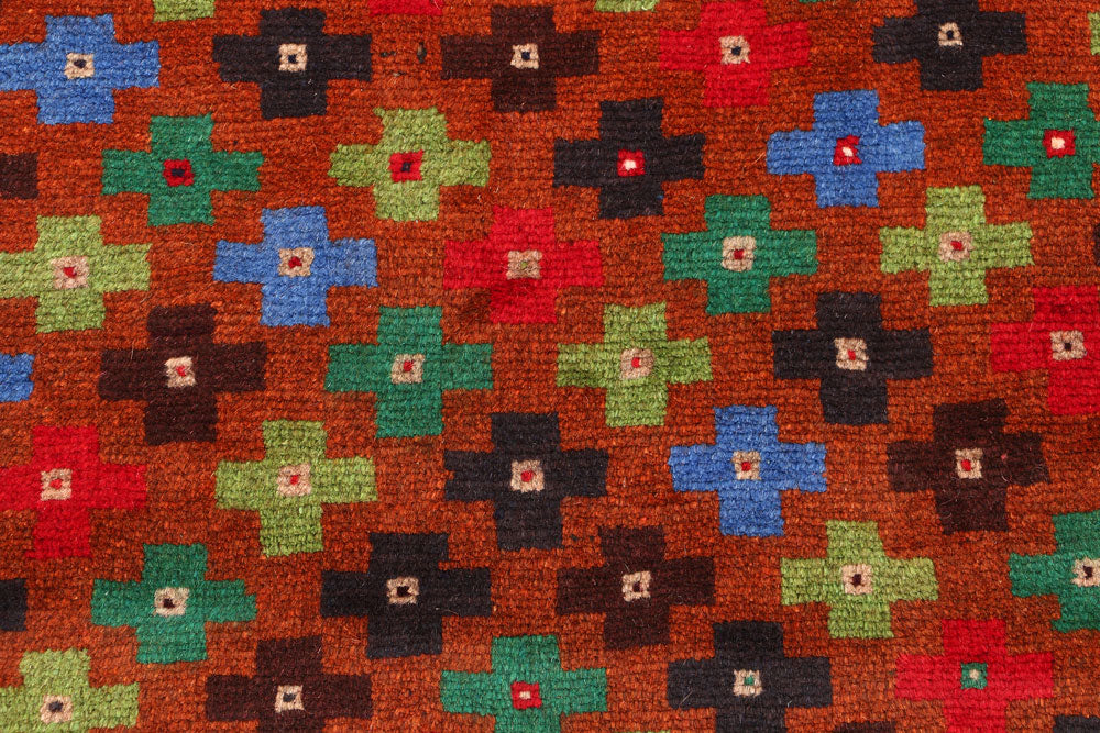 Saddle Brown Baluchi 3' 5 x 4' 9 - No. 55083 - ALRUG Rug Store