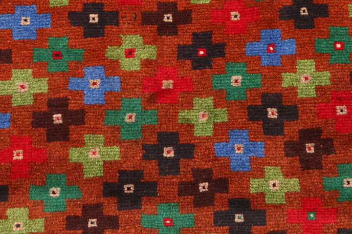 Saddle Brown Baluchi 3' 5 x 4' 9 - No. 55083 - ALRUG Rug Store