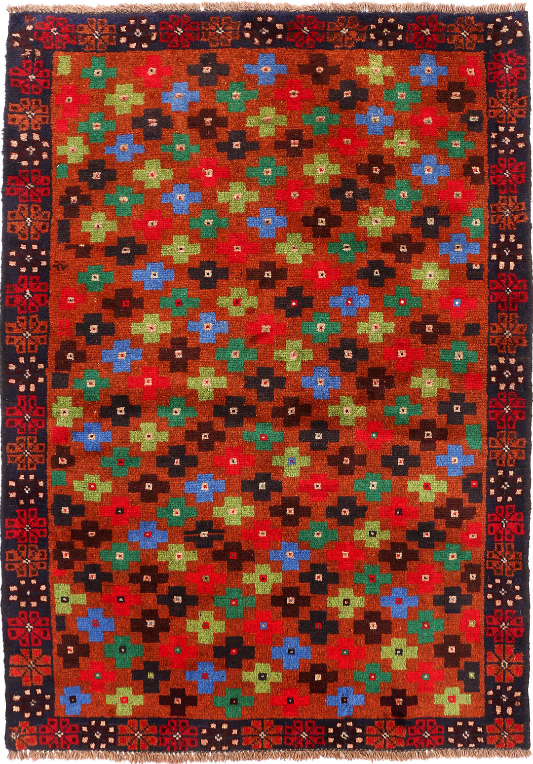 Saddle Brown Baluchi 3' 5 x 4' 9 - No. 55083 - ALRUG Rug Store