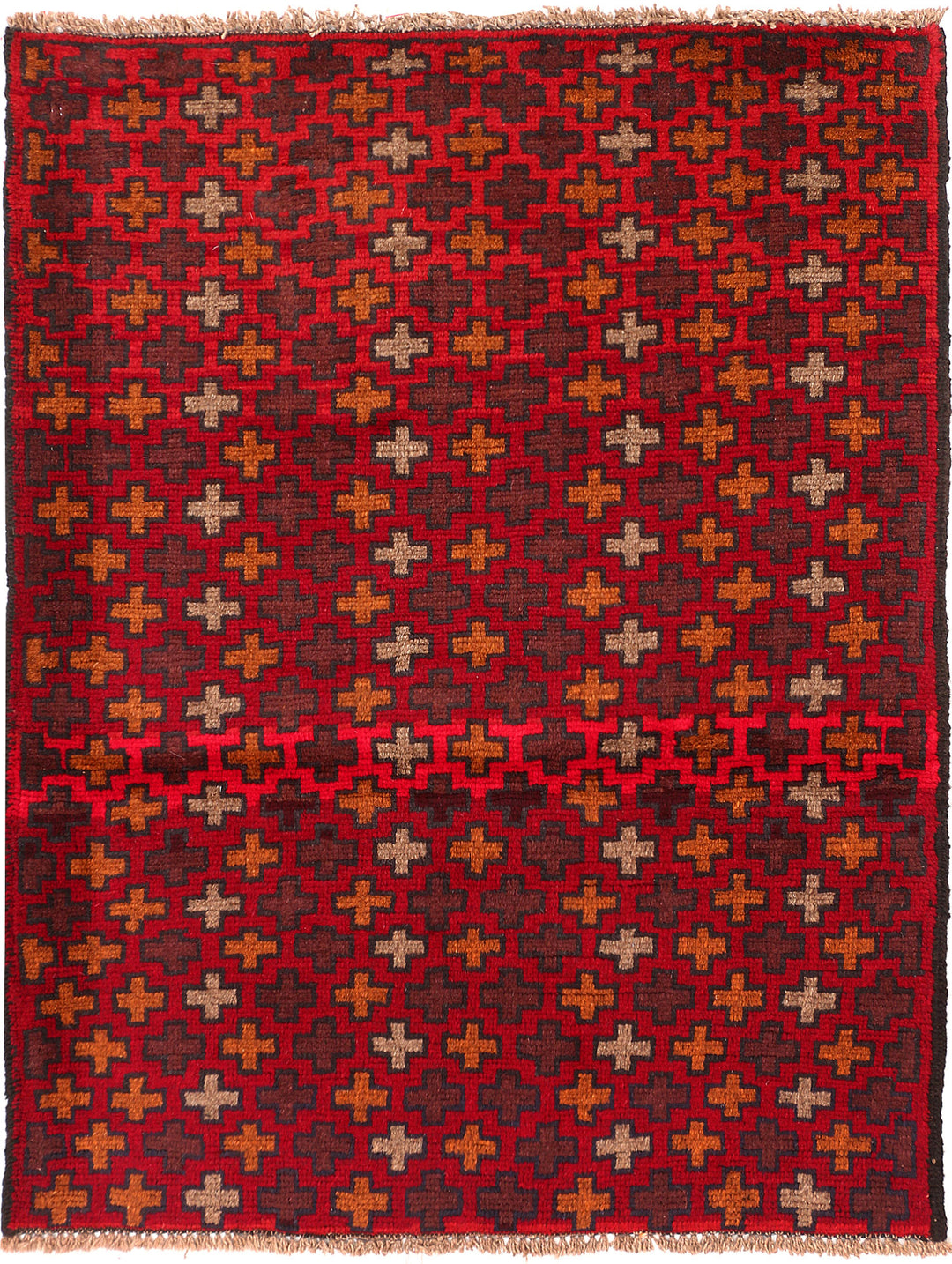 Firebrick Baluchi 3' 7 x 4' 6 - No. 55086 - ALRUG Rug Store