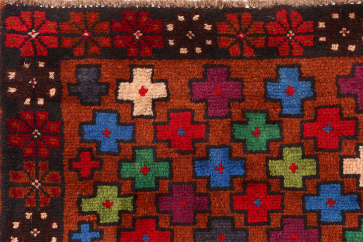 Multi Colored Baluchi 3' 3 x 4' 8 - No. 55094 - ALRUG Rug Store