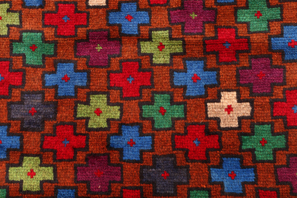 Multi Colored Baluchi 3' 3 x 4' 8 - No. 55094 - ALRUG Rug Store